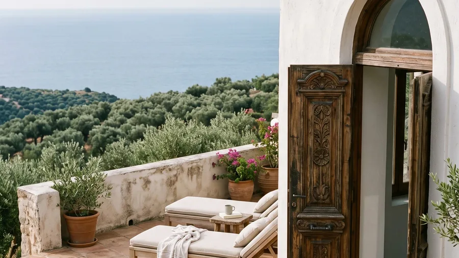 Symbolbild zu Finca Cortesín: Ein weißer Cortijo in den Hügeln von Casares, der Solheim-Cup-Platz liegt vor der Tür